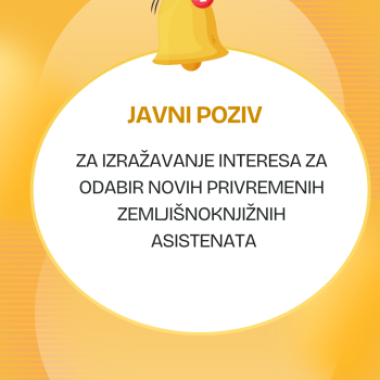 Javni poziv za izražavanje interesa za odabir novih privremenih zemljišnoknjižnih asistenata 